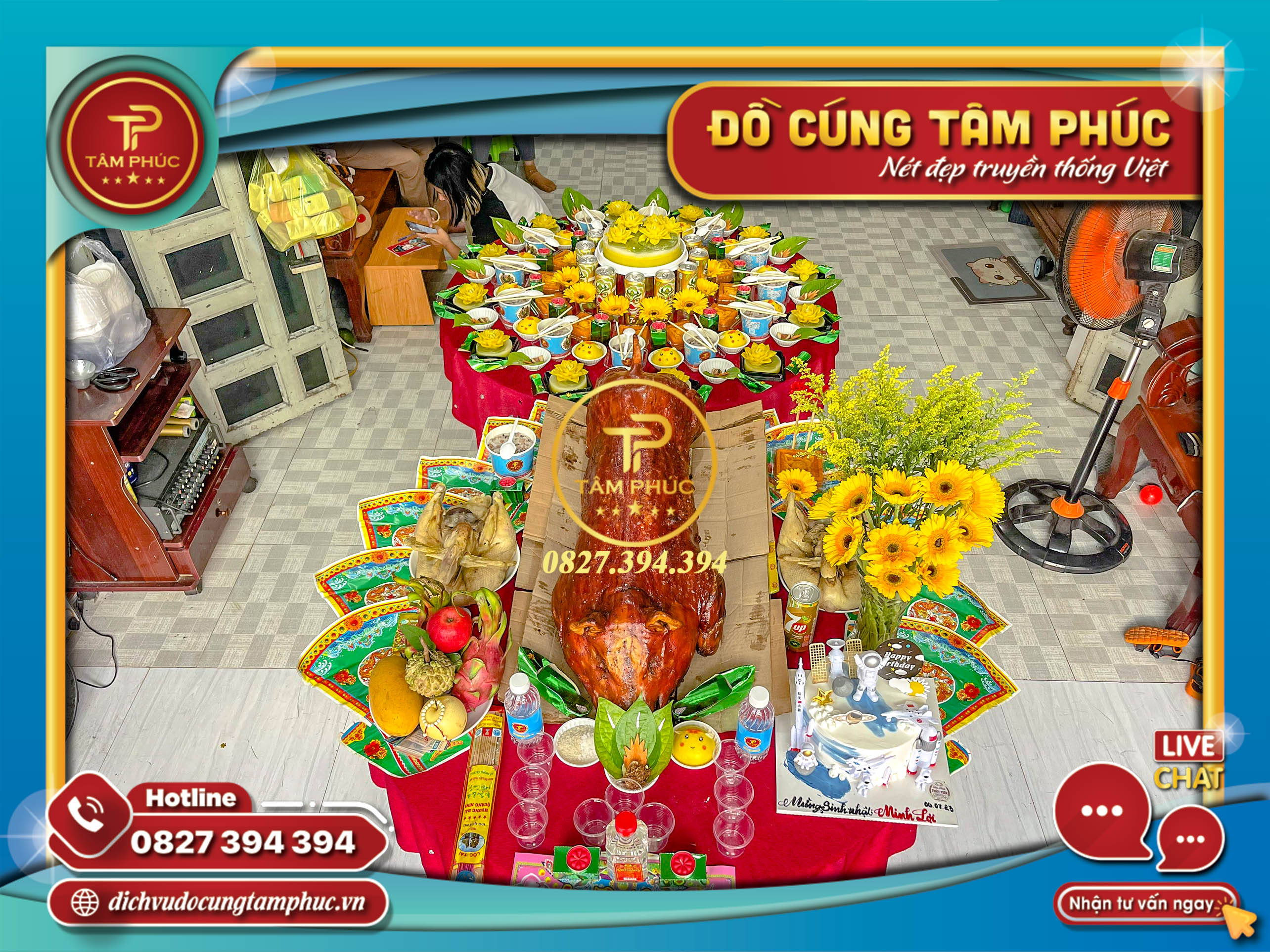 Dịch vụ mâm cúng Căn - Đầy Tháng - Thôi Nôi cho bé